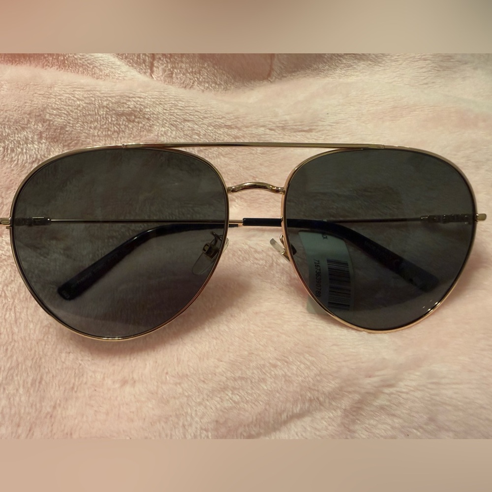 Givenchy Gold Frame Sunglasses with Black Lenses